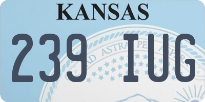 KS license plate 239IUG