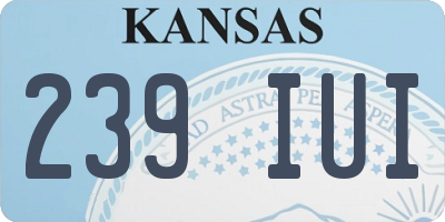 KS license plate 239IUI