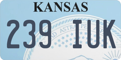 KS license plate 239IUK