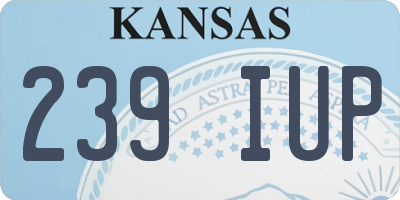 KS license plate 239IUP