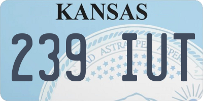KS license plate 239IUT