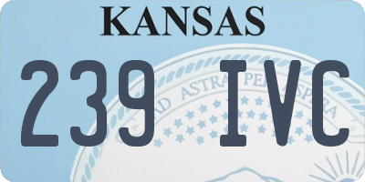KS license plate 239IVC