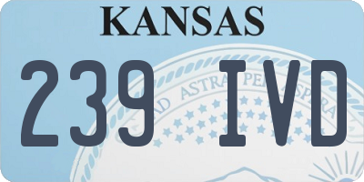KS license plate 239IVD