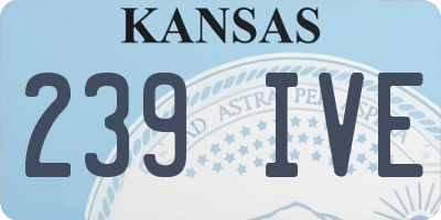 KS license plate 239IVE