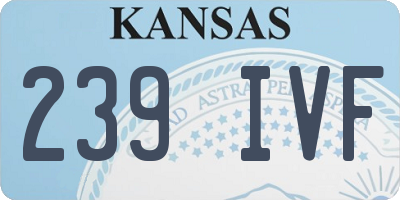 KS license plate 239IVF