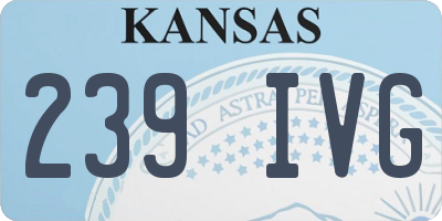 KS license plate 239IVG