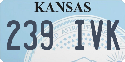 KS license plate 239IVK