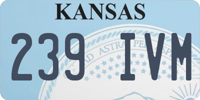 KS license plate 239IVM