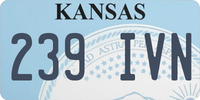 KS license plate 239IVN
