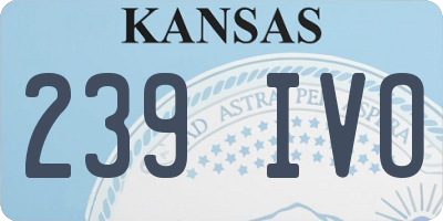 KS license plate 239IVO