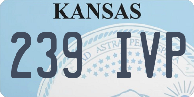 KS license plate 239IVP