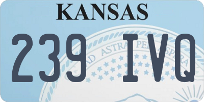 KS license plate 239IVQ