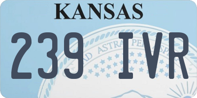 KS license plate 239IVR