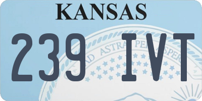 KS license plate 239IVT