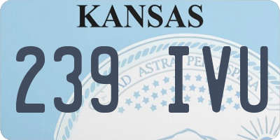 KS license plate 239IVU