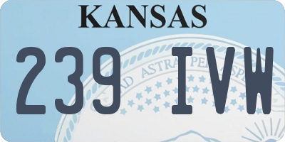 KS license plate 239IVW
