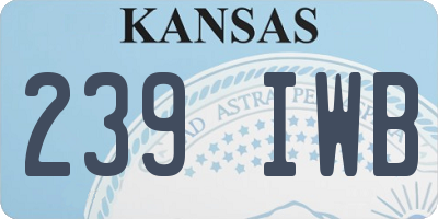 KS license plate 239IWB
