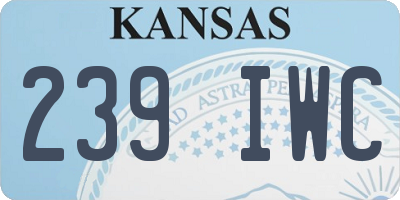 KS license plate 239IWC