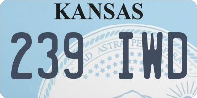 KS license plate 239IWD
