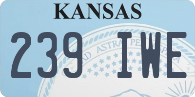 KS license plate 239IWE