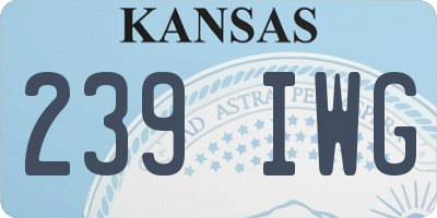 KS license plate 239IWG