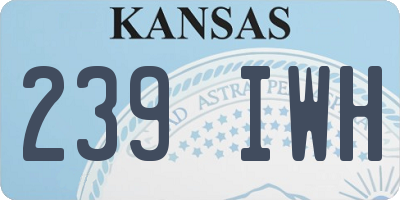 KS license plate 239IWH