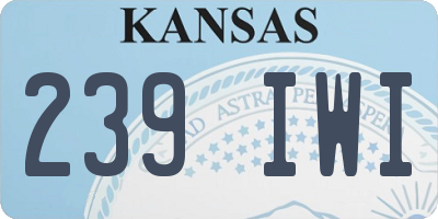 KS license plate 239IWI