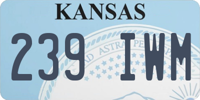 KS license plate 239IWM