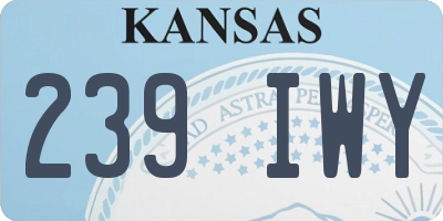 KS license plate 239IWY