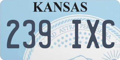 KS license plate 239IXC