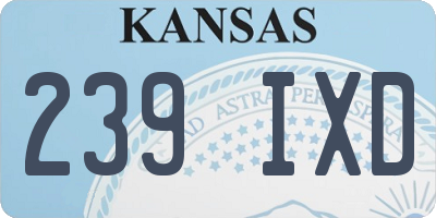 KS license plate 239IXD
