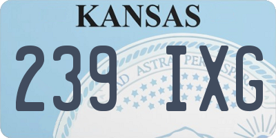 KS license plate 239IXG
