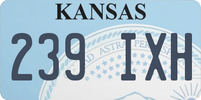 KS license plate 239IXH