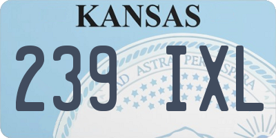 KS license plate 239IXL