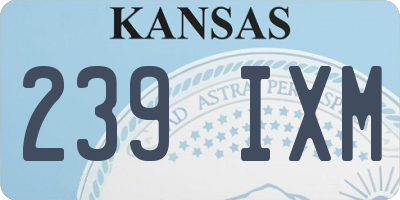 KS license plate 239IXM
