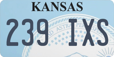 KS license plate 239IXS