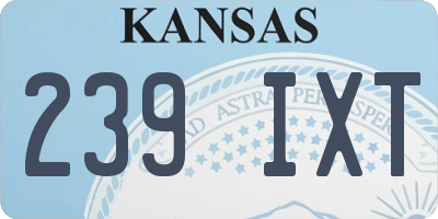 KS license plate 239IXT
