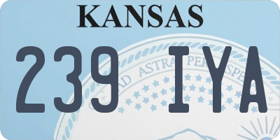 KS license plate 239IYA