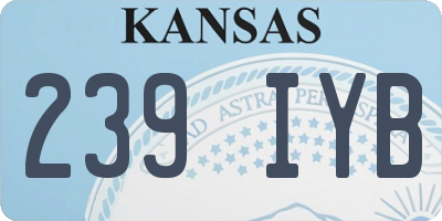 KS license plate 239IYB