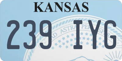 KS license plate 239IYG