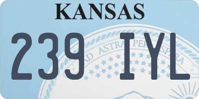 KS license plate 239IYL