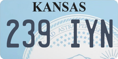 KS license plate 239IYN
