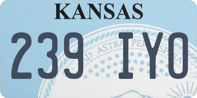 KS license plate 239IYO