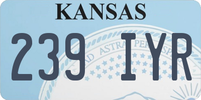 KS license plate 239IYR