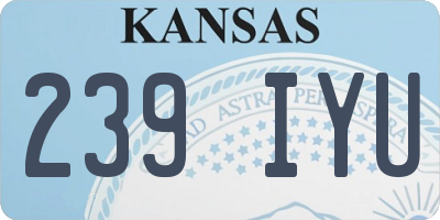 KS license plate 239IYU
