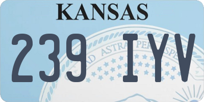KS license plate 239IYV