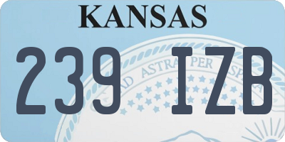 KS license plate 239IZB