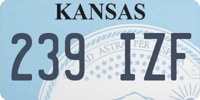 KS license plate 239IZF