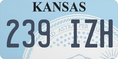 KS license plate 239IZH
