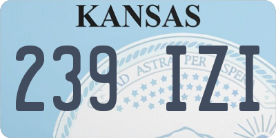 KS license plate 239IZI